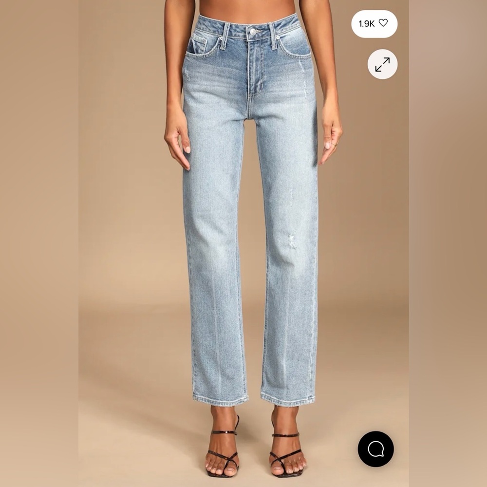 Just Black High Waisted Straight Leg Jeans
